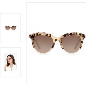 NWT Krewe Lindsay Matte Oyster to Petal Mirrored Sunglasses